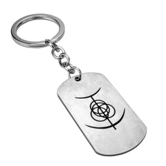 Game Pattern Stainless Steel Necklace Keychain Pendant