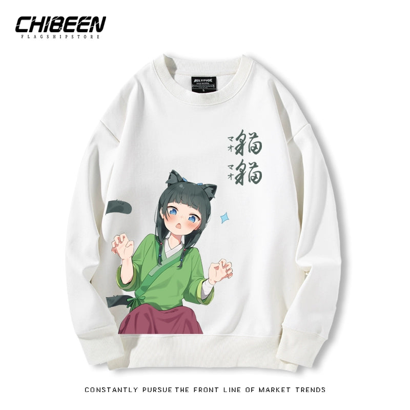 Casual Girls Anime Crew Neck Sweatshirt