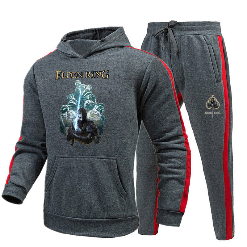 Men's Game Color Block Hoodie Sweatpants Set