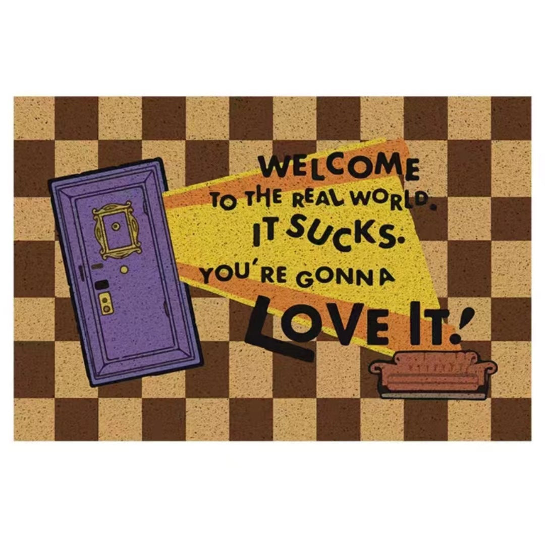 Retro Friends Entrance Floor Mat