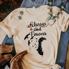 Women’s TV Pattern Print Casual T-shirt