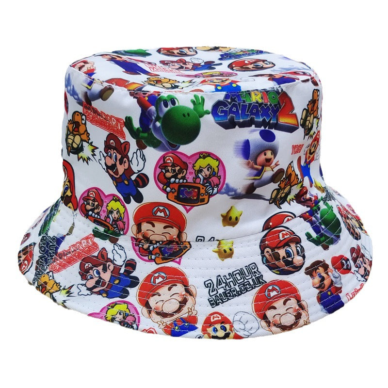 Casual Anime Printed Bucket Hat