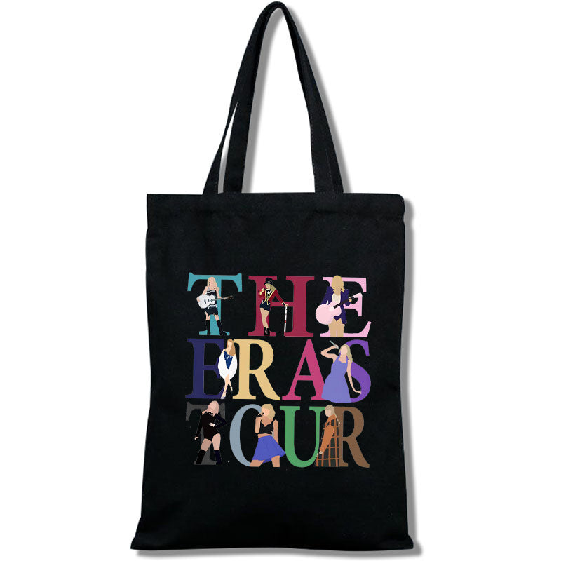 Taylor Pattern Print Canvas Shoulder Bag Tote