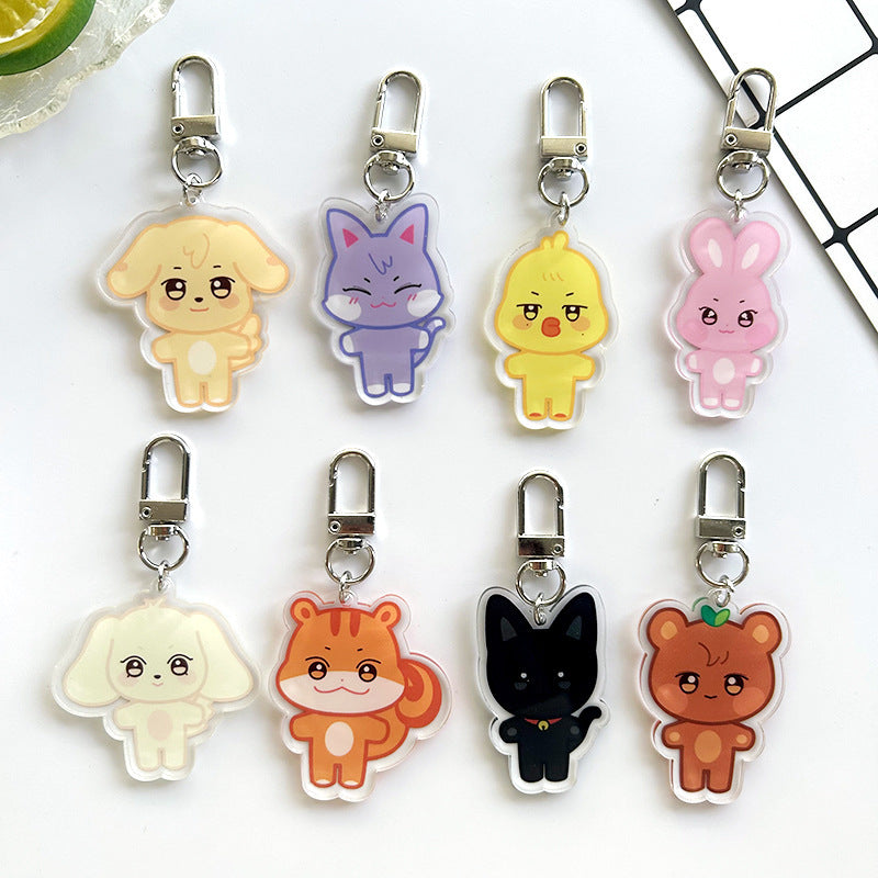 KPOP Cartoon Double-sided Keychain Pendant