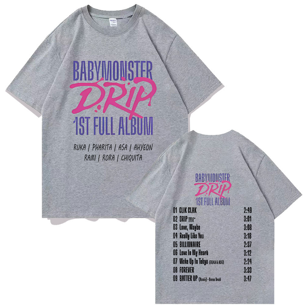 Babymonster Drip Album Double Sided Graphic T-shirt