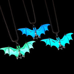 Luminous Vampire Bat Pendant Necklace