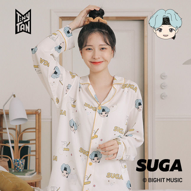 Cute Kpop Cartoon Long Sleeve Pajamas Set