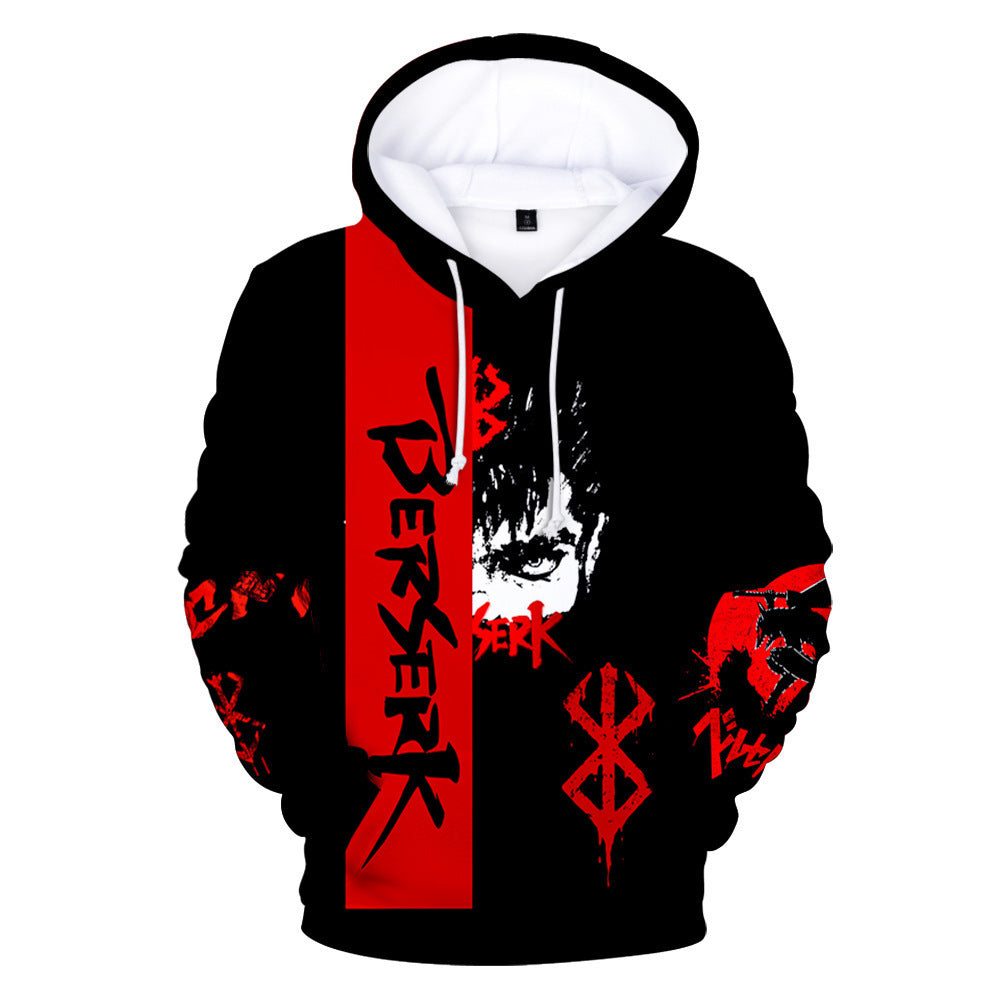 Men's Casual Anime 3D Printed Pullover Hoodie