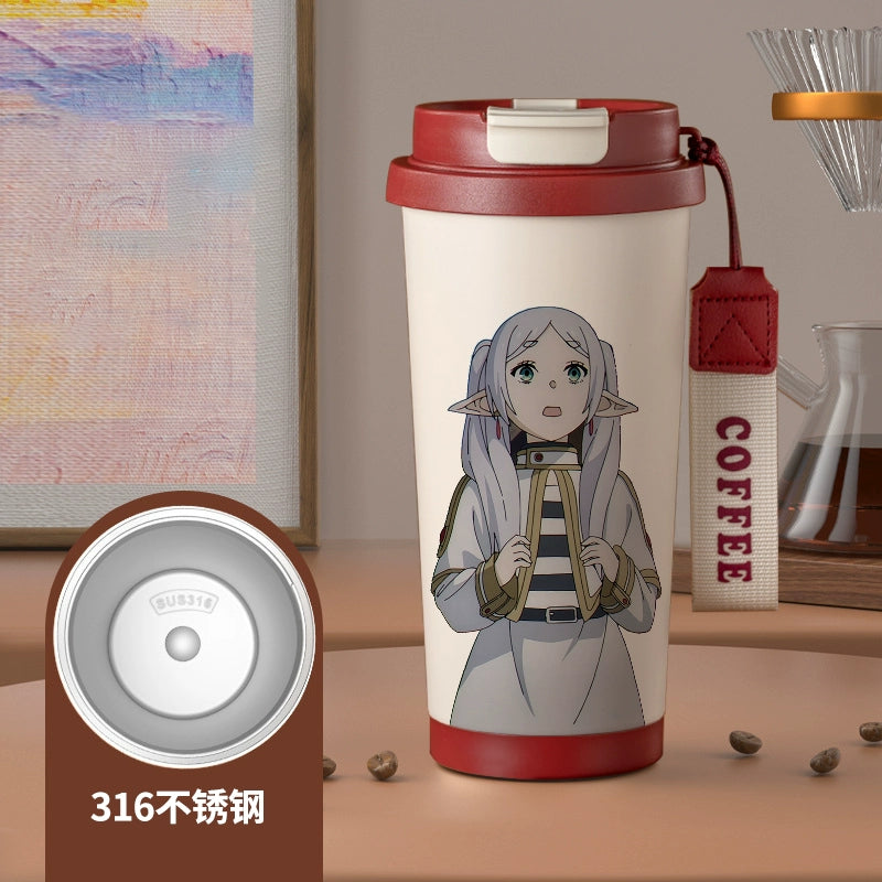 Anime Printed Coffee Thermos Cup