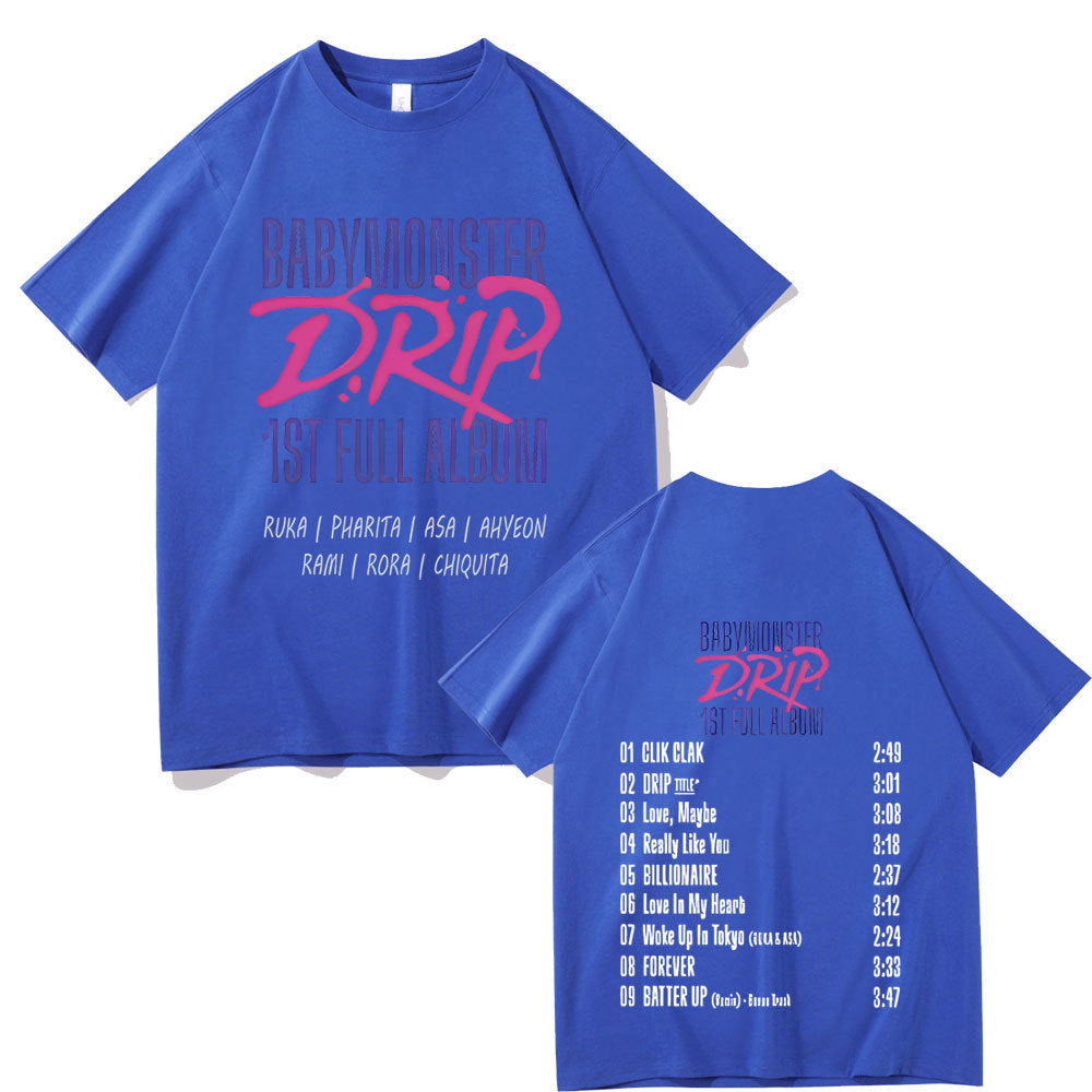 Babymonster Drip Album Double Sided Graphic T-shirt
