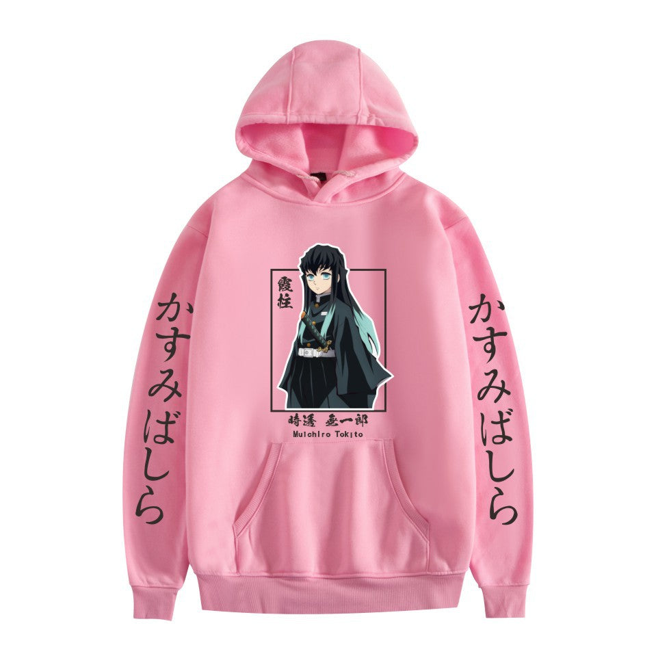 Unisex Anime Print Casual Pullover Hoodie
