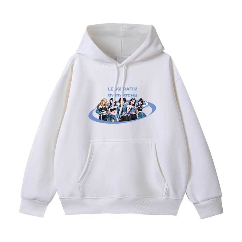 Unisex Kpop Cartoon Printed Casual Hoodie
