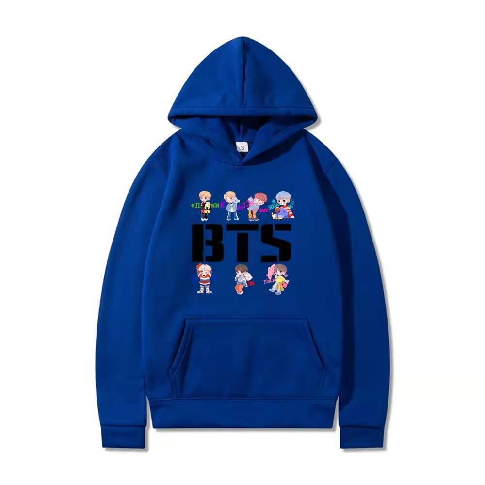 Unisex Cartoon Kpop Printed Casual Hoodie