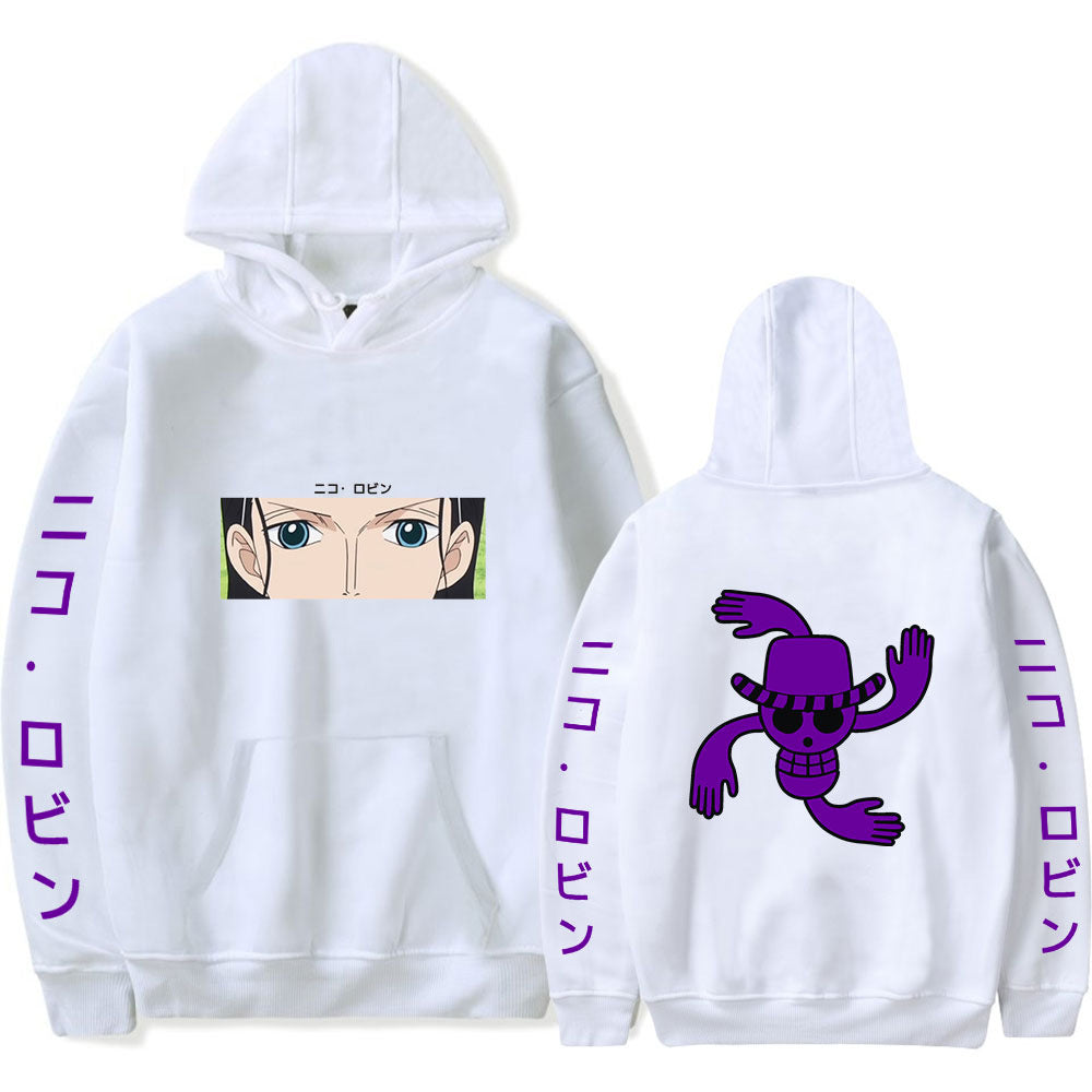 Casual Anime Graphic Printed Loose Hoodie