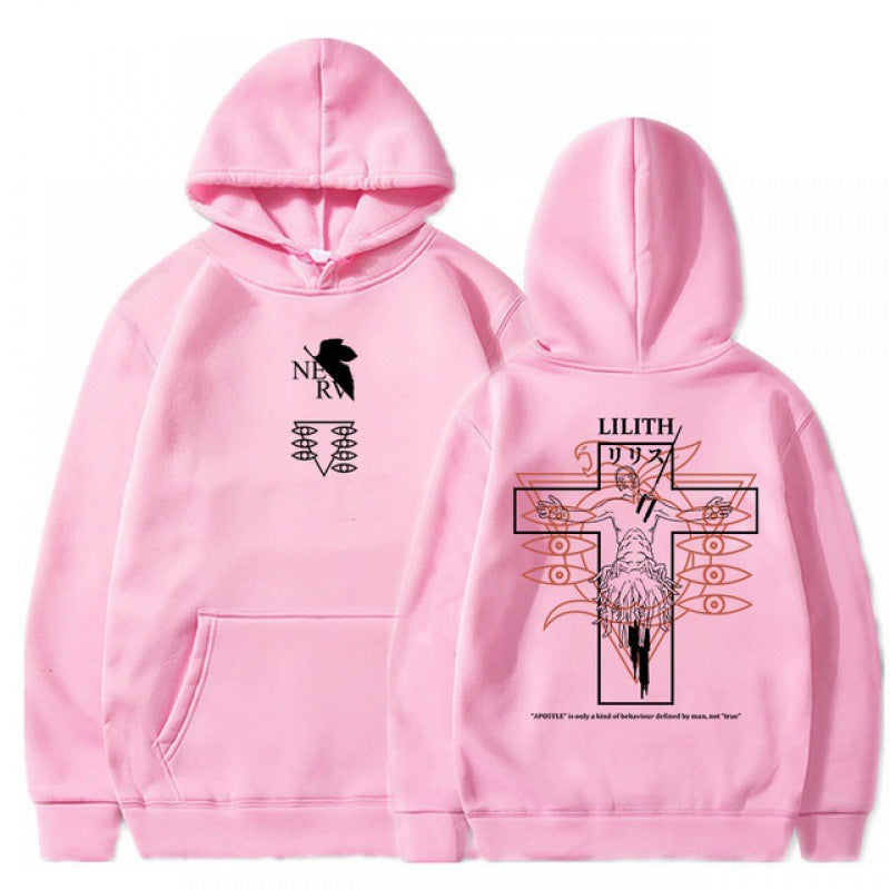 Unisex Anime Eva Printed Pullover Hoodie