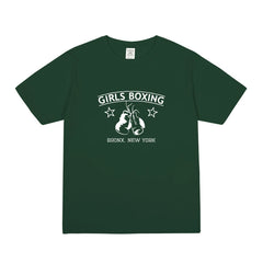 Friends Girls Boxing Print Cotton T-shirt