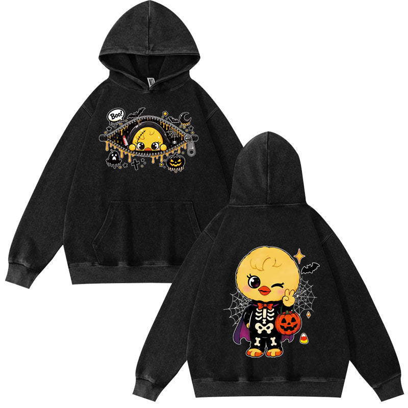 Vintage SKZ Halloween Washed Hoodie Top