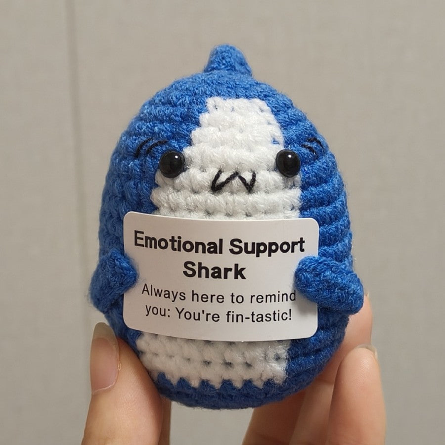 Positive Shark Crochet Ornament
