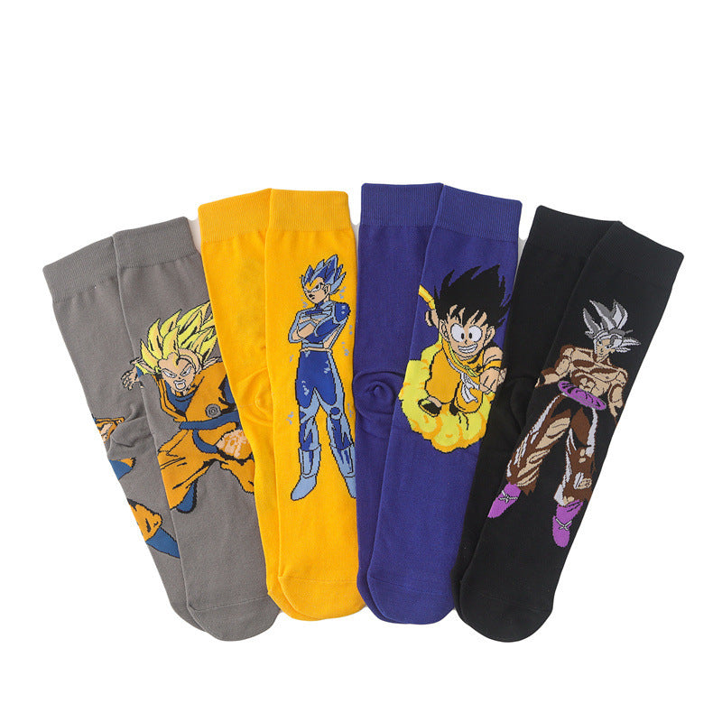 Goku Anime Medium Tube Cotton Socks