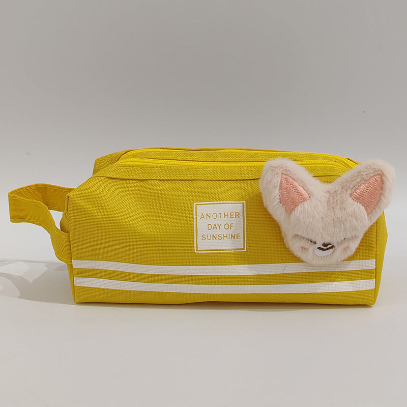 Cartoon KPOP Double Zipper Pencil Bag