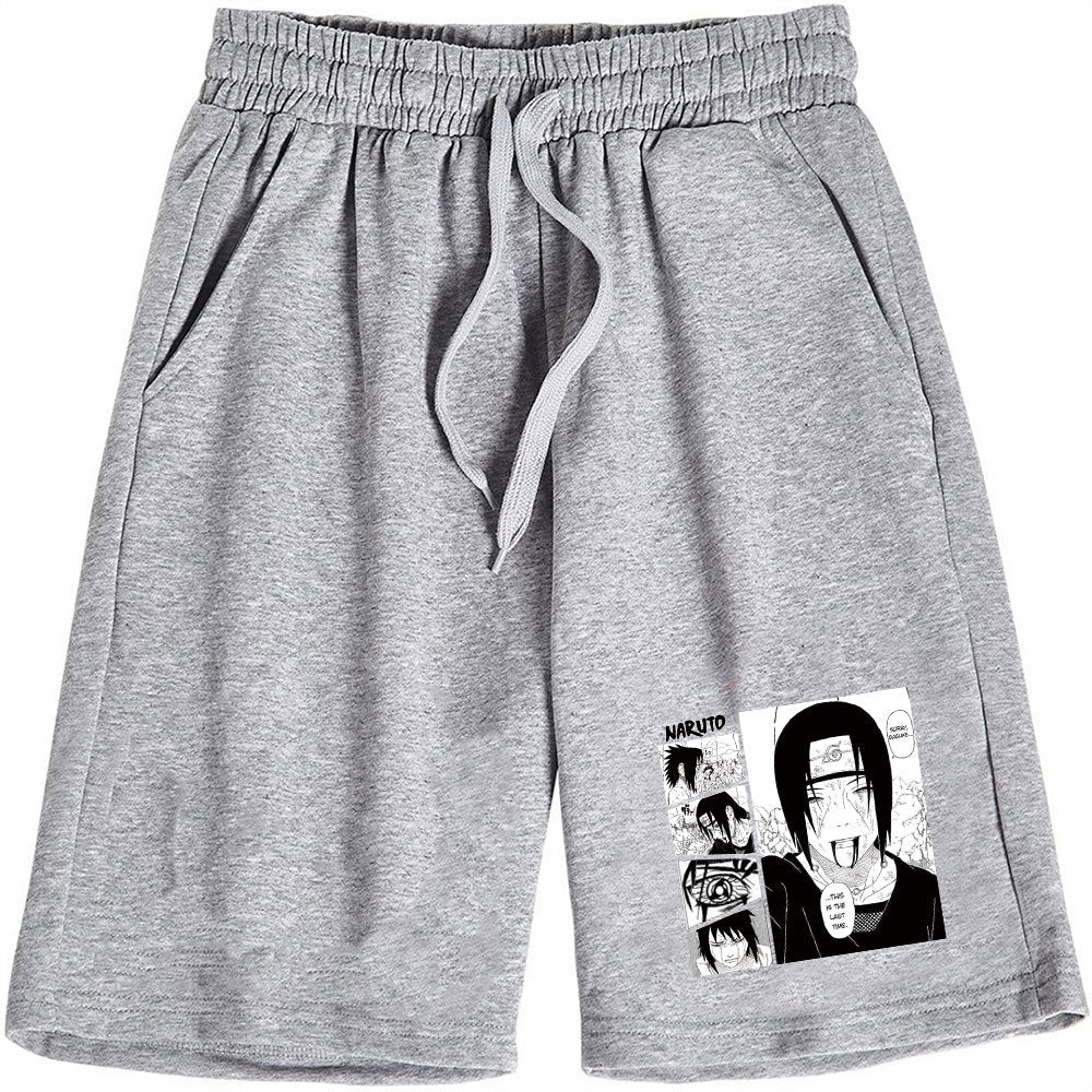 Casual Men's Anime Print Loose Sports Shorts