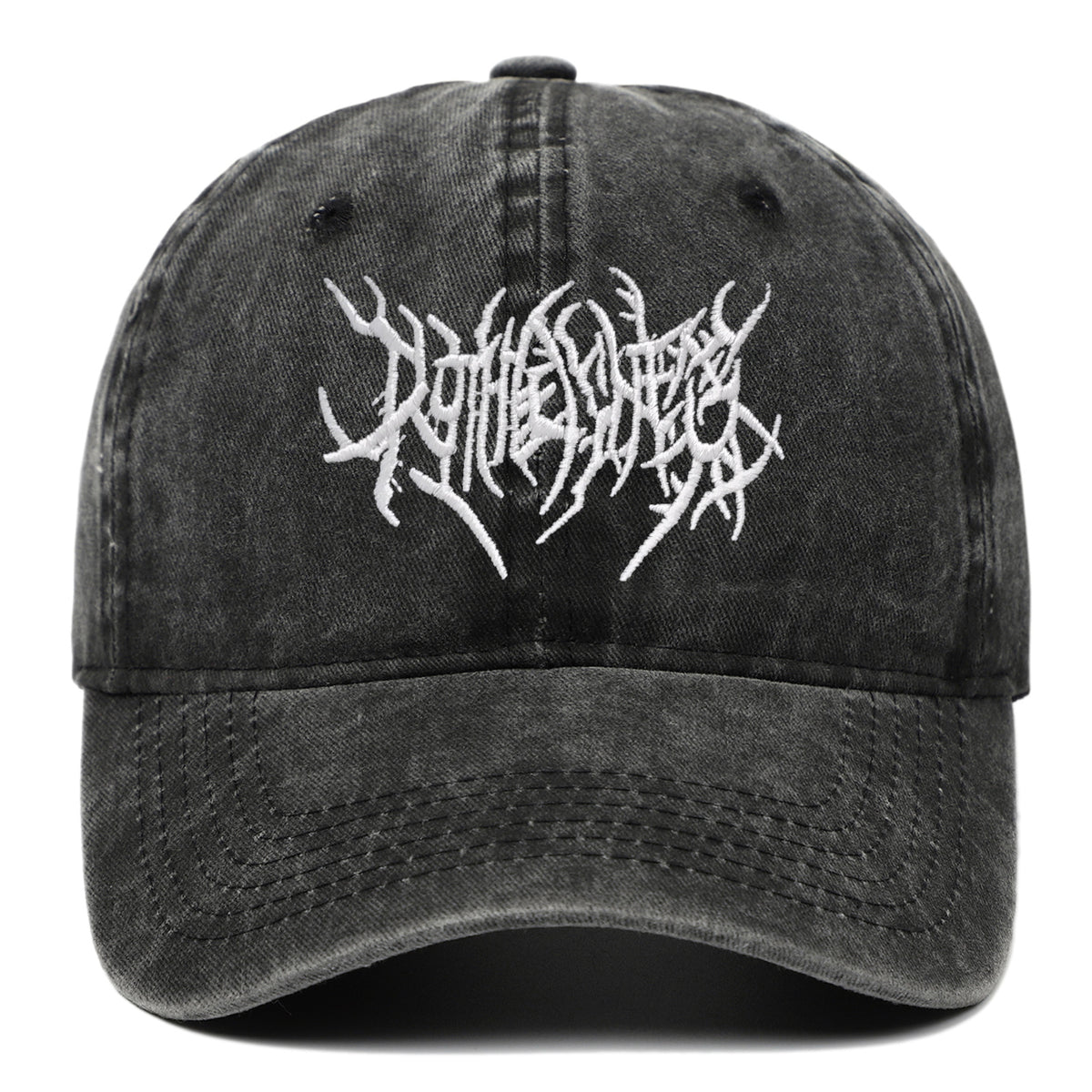 Gothic Vintage Washed Embroidered Baseball Cap