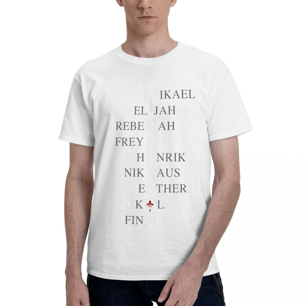 Mikaelson Family Letter Print T-shirt
