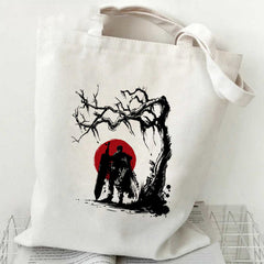 Anime Printed Canvas Shoulder Bag