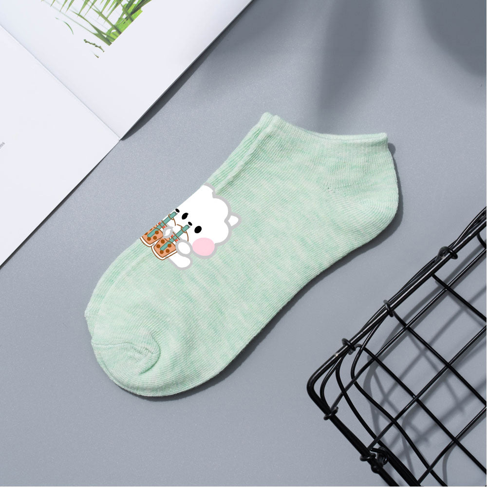 Cute Bts Multi-color Short Boat Socks