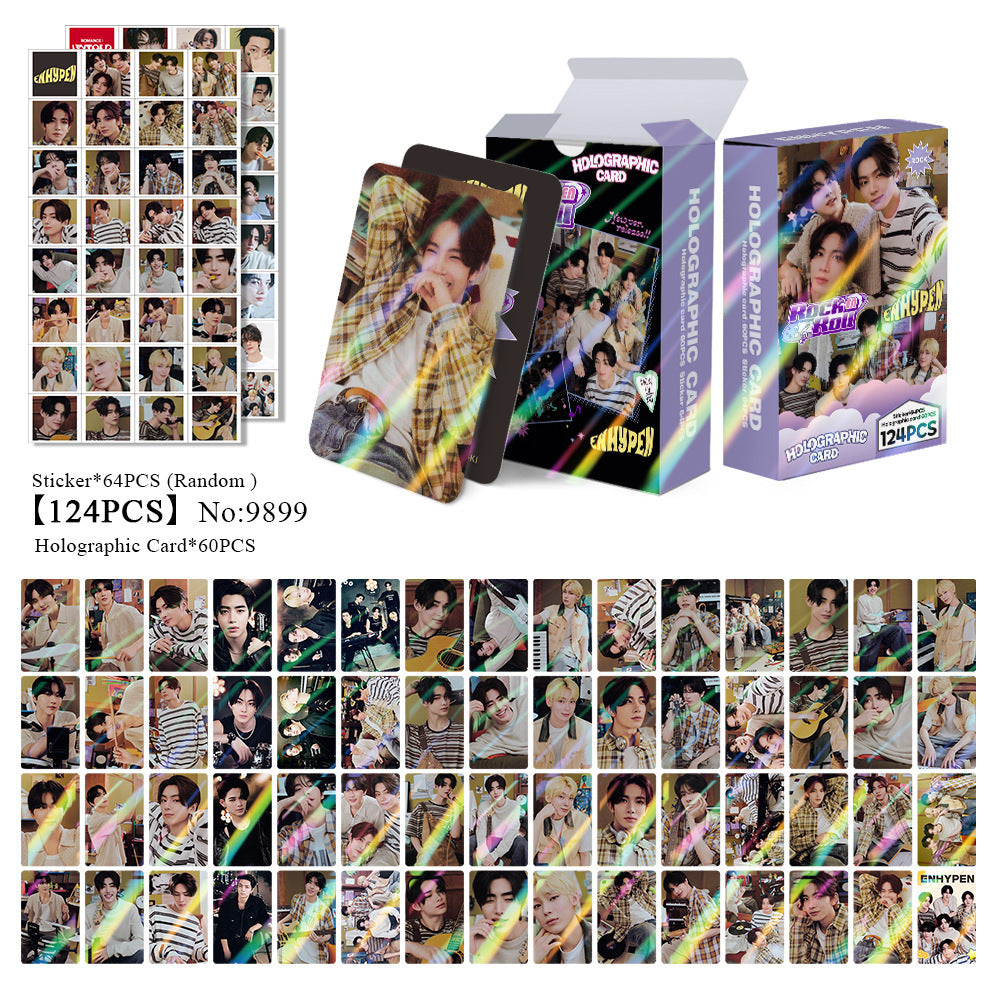 124pcs KPOP Holographic Cards