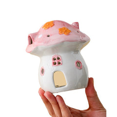 Cartoon Mushroom Candle Holder Ornament