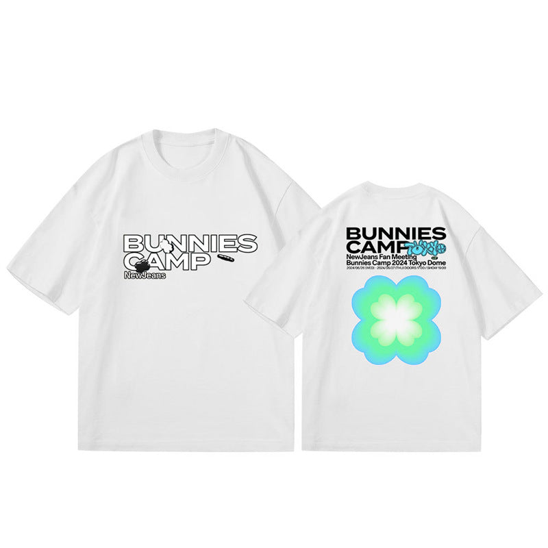 NJZ Bunnies Camp Print T-shirt Top