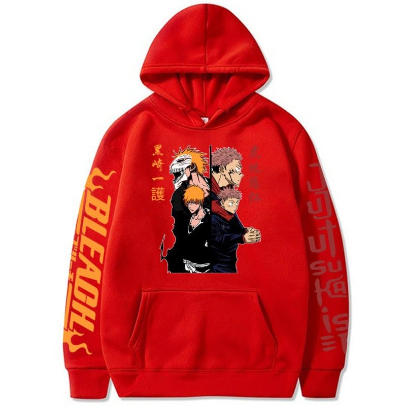 Men's Anime Pattern Print Pullover Hoodie