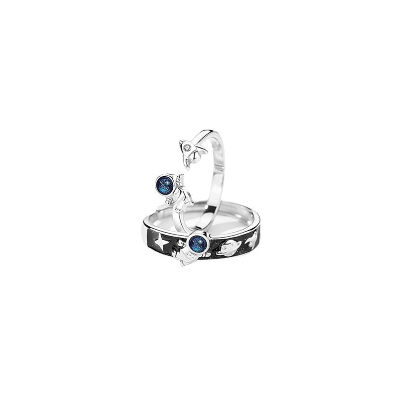 Niche Astronaut Couple Rings