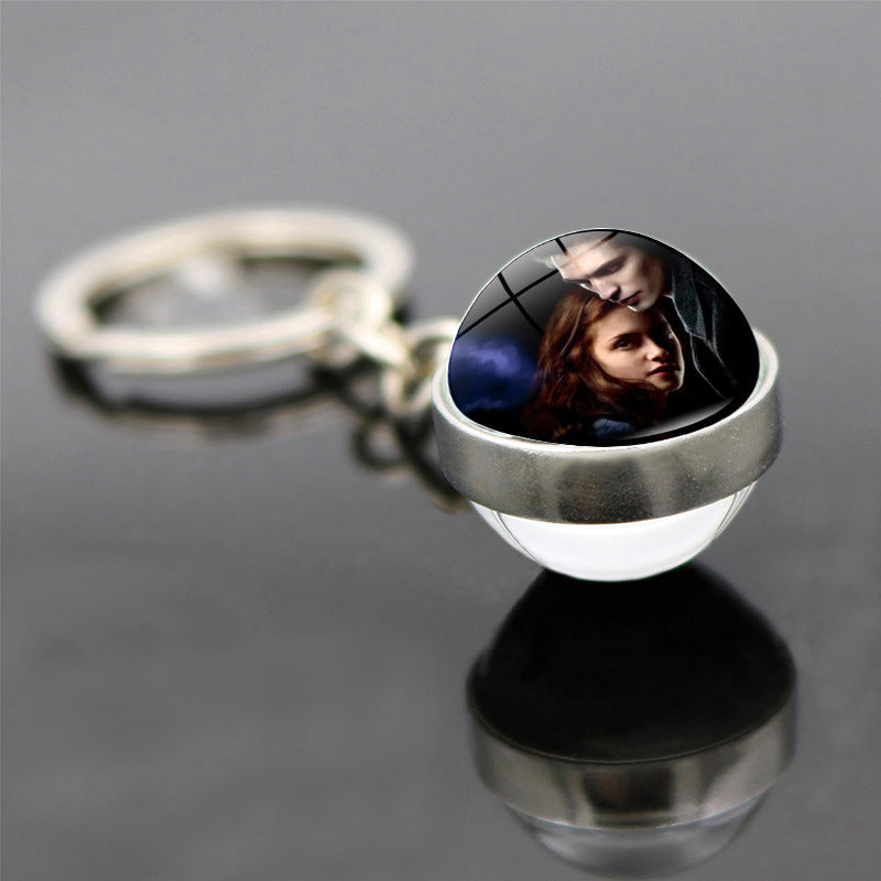 Versatile Double-sided Twilight Keychain Pendant