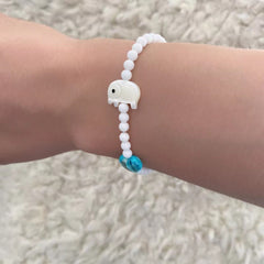 Baby Elephant Shell Beaded Bracelet