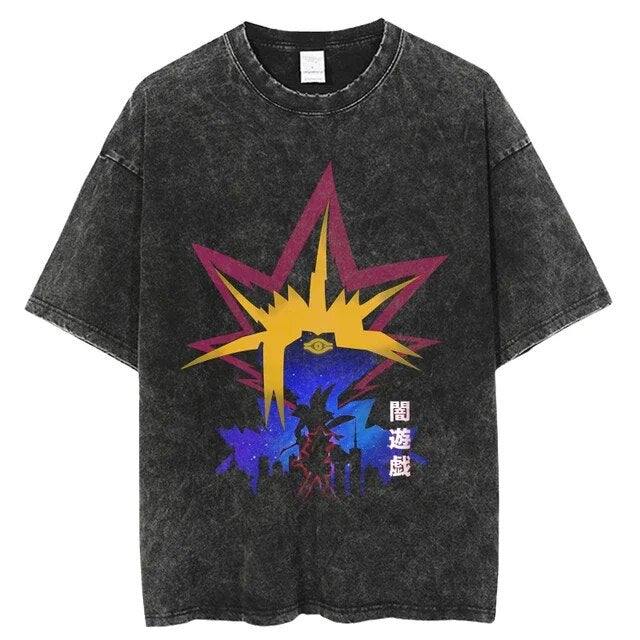 Retro JOJO Anime Washed Short Sleeve T-Shirt