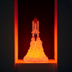 Creative 3D Printed Rocket Ornament Night Light