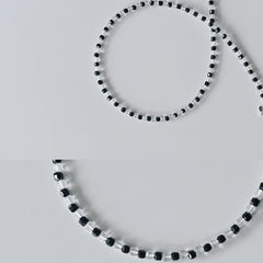 Luxury Friends Rachel Black and White Cube Necklace