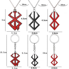 Trendy Anime Logo Necklace Keychain