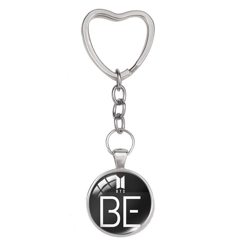 BTS Heart-shaped Keychain Pendant