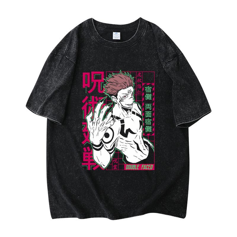 Retro Unisex Anime Short Sleeve Loose T-Shirt