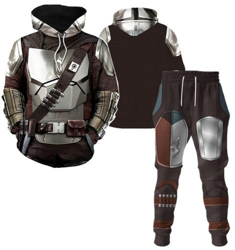 Unisex Trendy Mandalorian COS Hoodie and Pants Co-ords