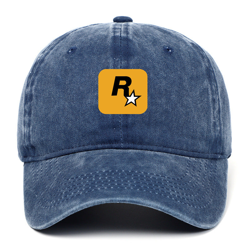 Game R Star Print Washed Baseball Cap