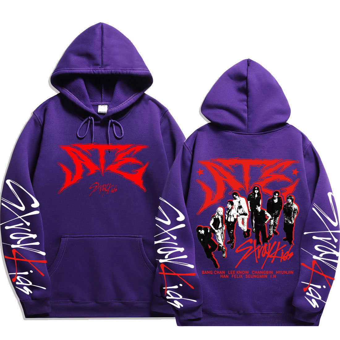KPOP Atz Graphic Printed Loose Hoodie