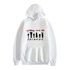 Trendy Friends Print Casual Pullover Hoodie