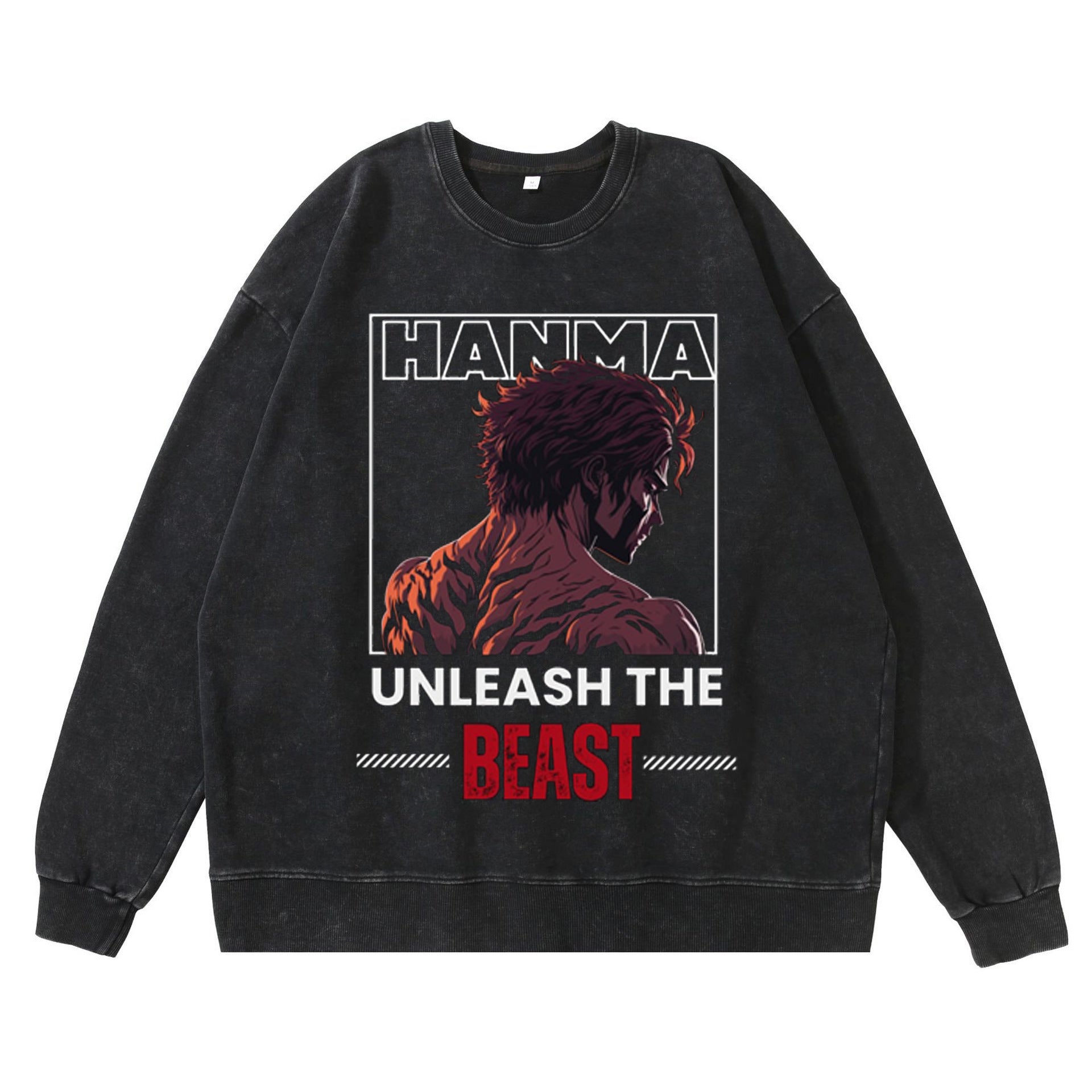 Unisex Vintage Baki Hanma Crew Neck Sweatshirt