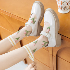 Tulip Medium Tube Silk Socks