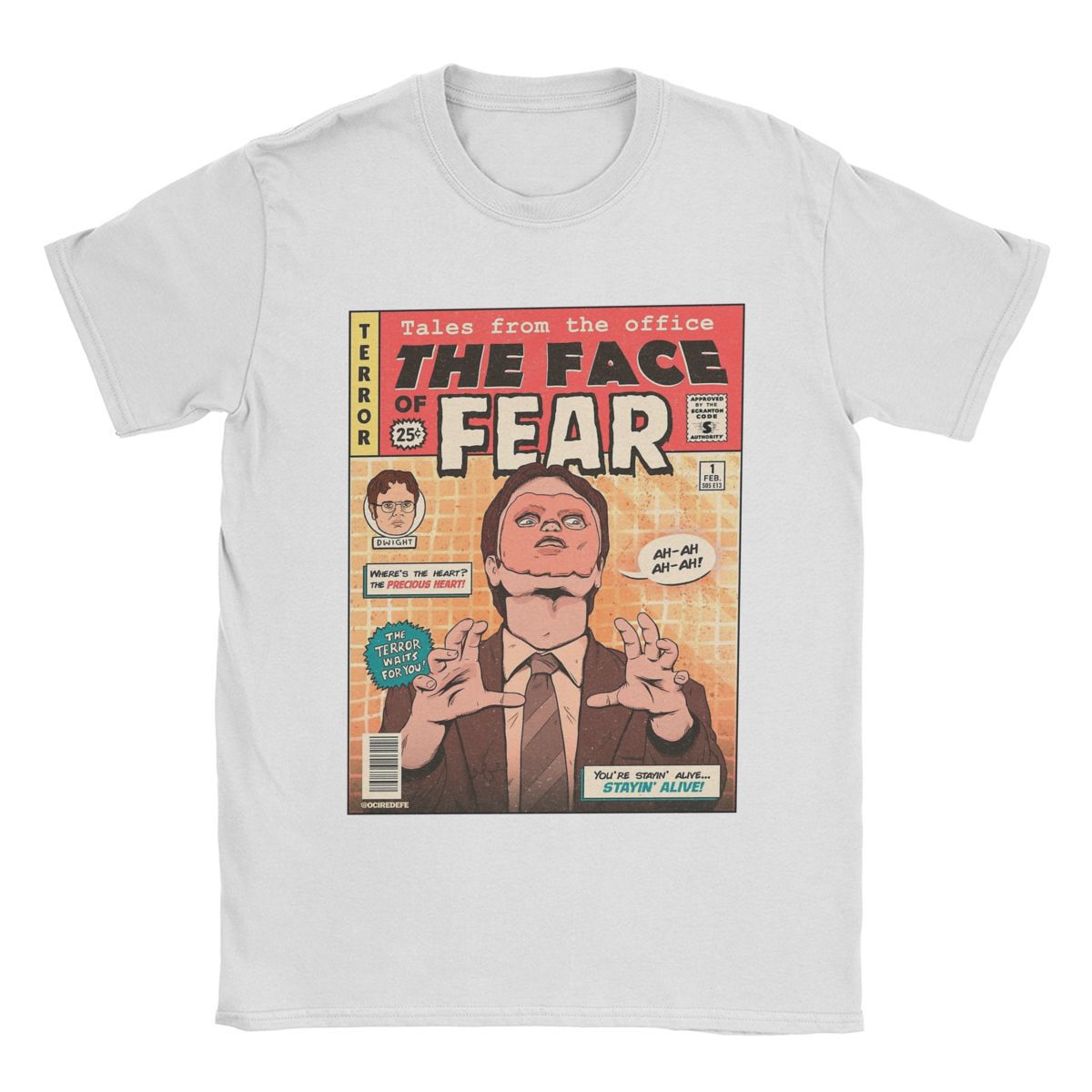 Dwight The Face of Fear Cotton T-Shirt