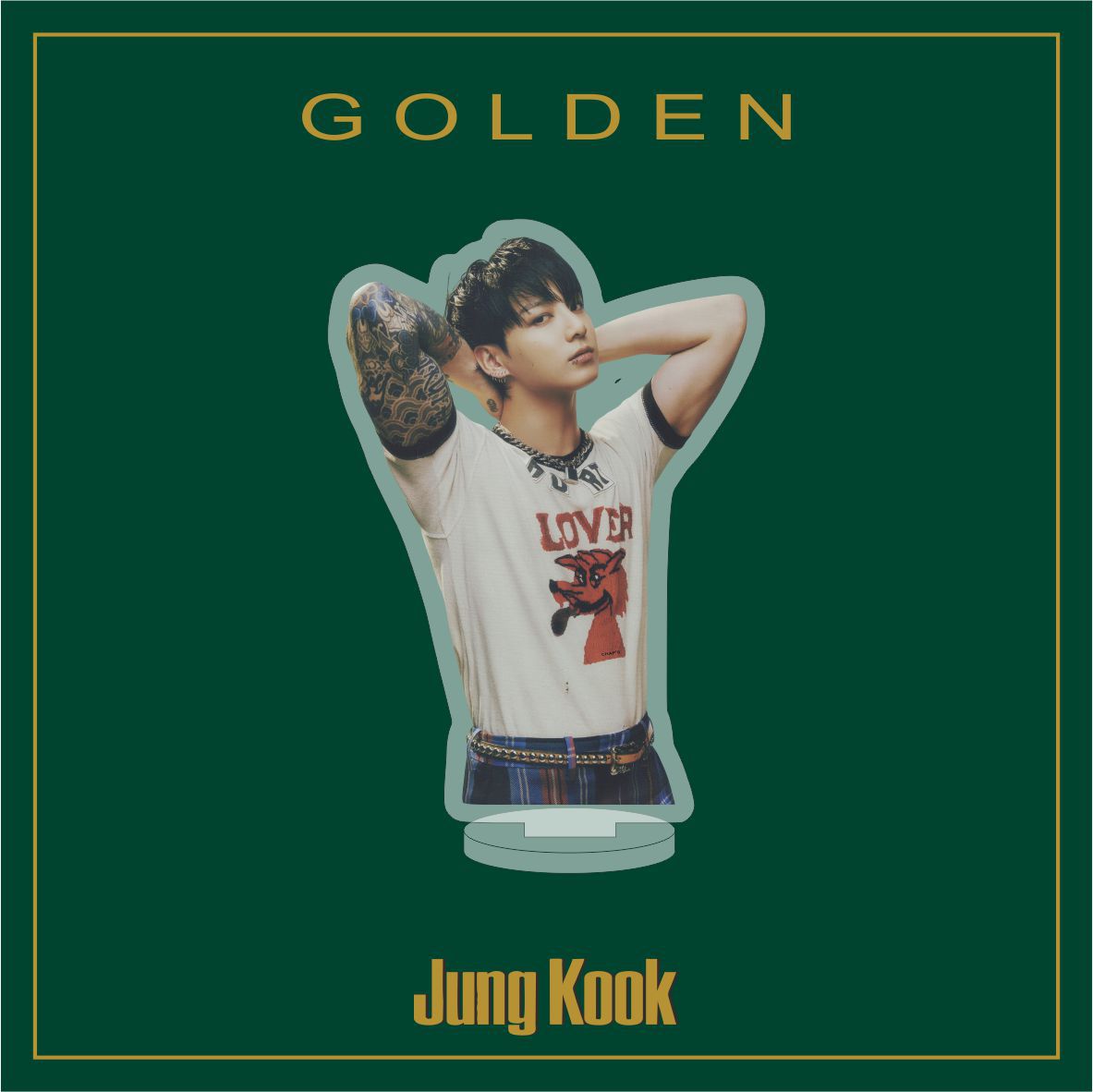 JK Golden Album Standing Tabletop Ornament